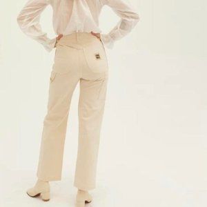 Lykke Wullf June Painter Pants Natural Canvas Worn Once